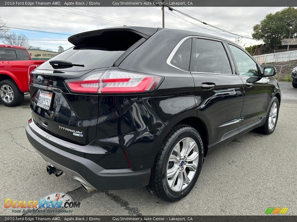 2019 Ford Edge Titanium AWD Agate Black / Ebony Photo #6
