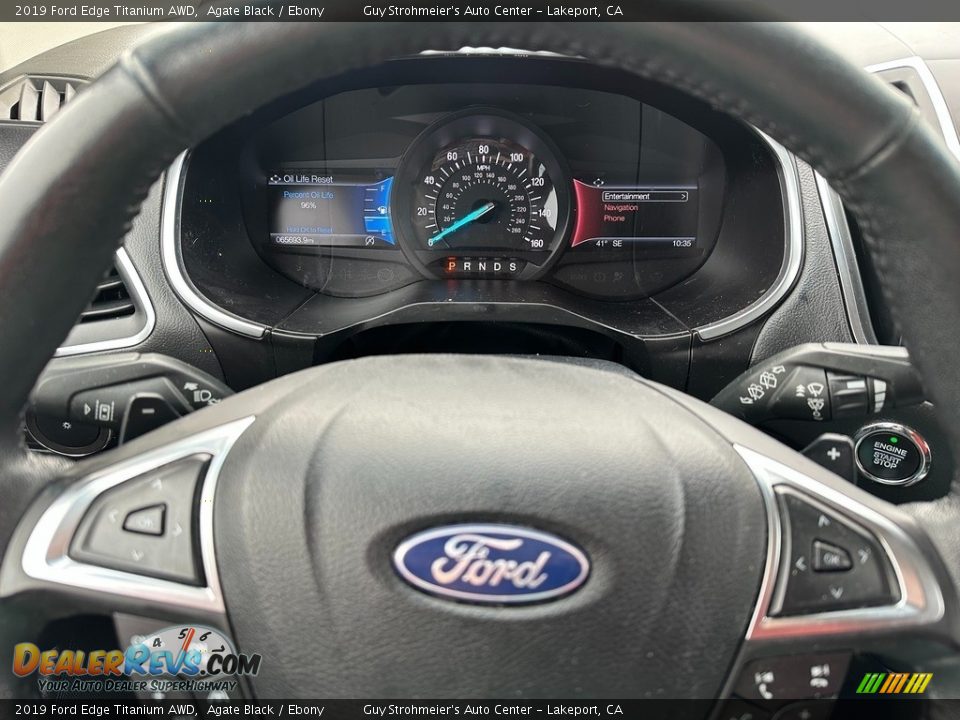 2019 Ford Edge Titanium AWD Agate Black / Ebony Photo #7