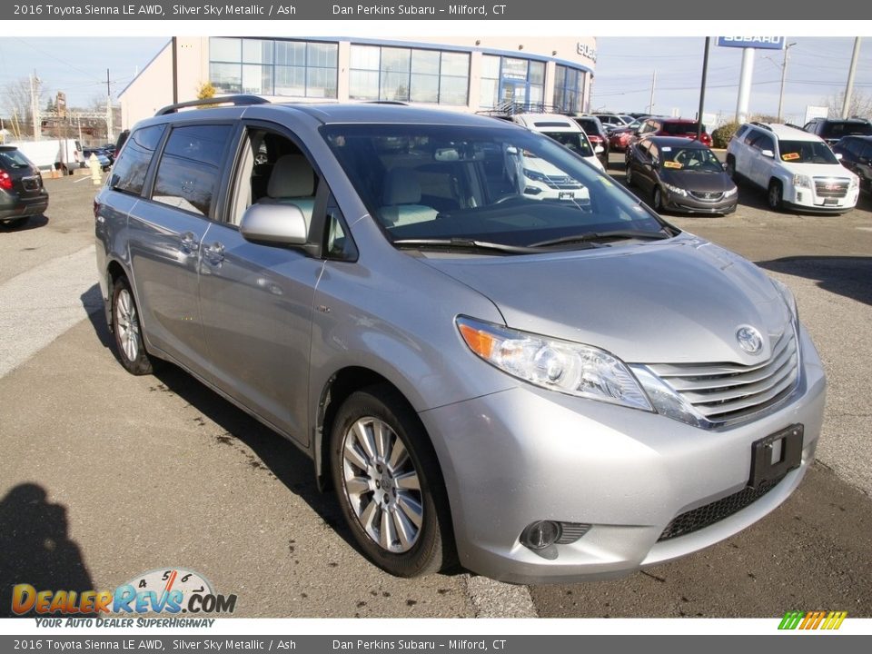 2016 Toyota Sienna LE AWD Silver Sky Metallic / Ash Photo #3