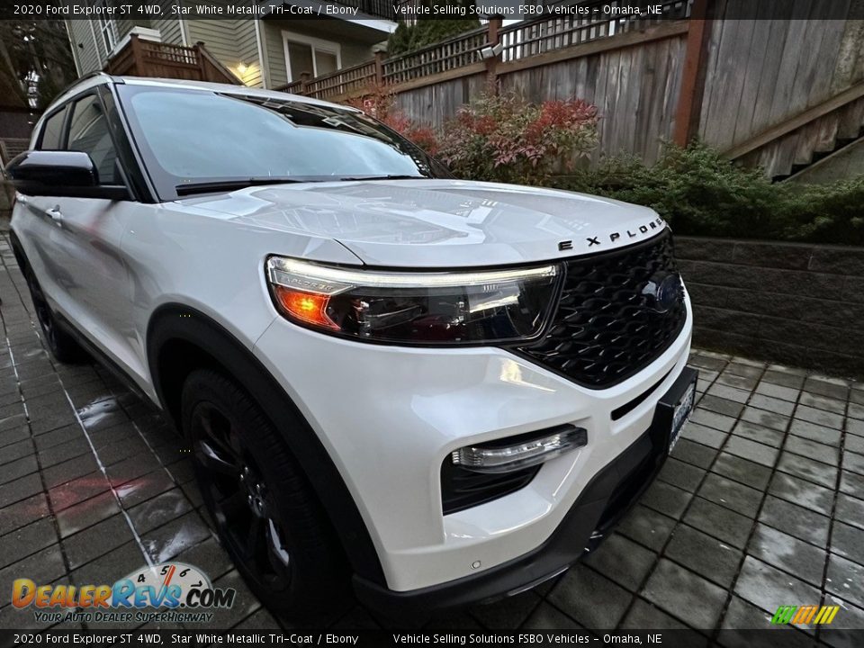 2020 Ford Explorer ST 4WD Star White Metallic Tri-Coat / Ebony Photo #8