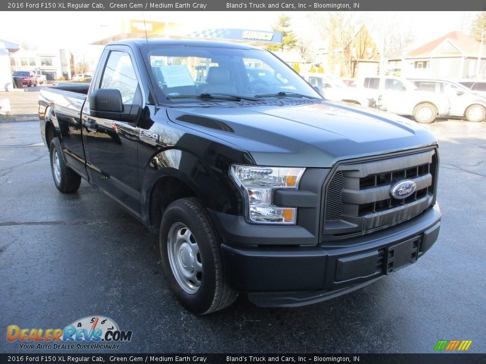 2016 Ford F150 XL Regular Cab Green Gem / Medium Earth Gray Photo #5