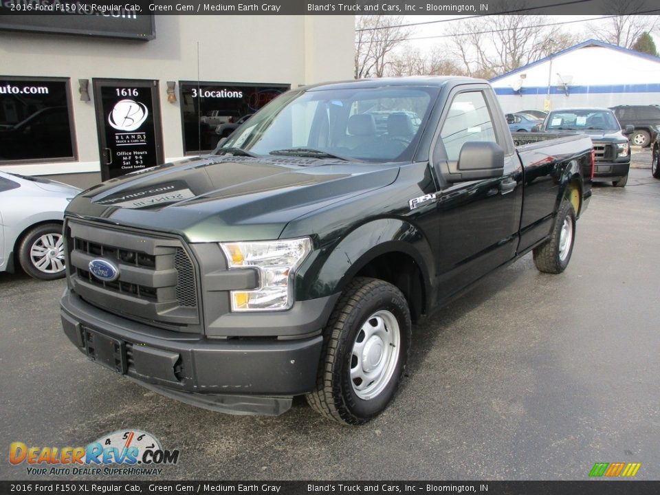 2016 Ford F150 XL Regular Cab Green Gem / Medium Earth Gray Photo #2