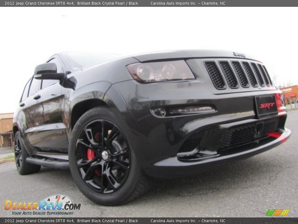 2012 Jeep Grand Cherokee SRT8 4x4 Brilliant Black Crystal Pearl / Black Photo #1
