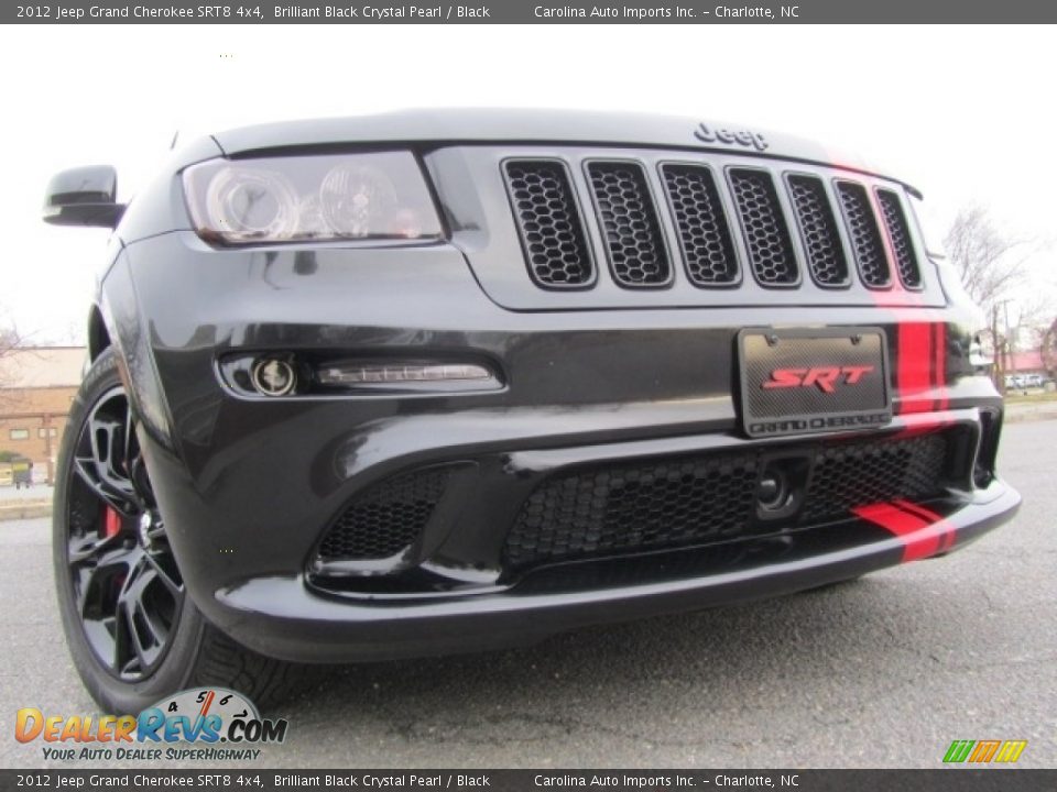 2012 Jeep Grand Cherokee SRT8 4x4 Brilliant Black Crystal Pearl / Black Photo #2