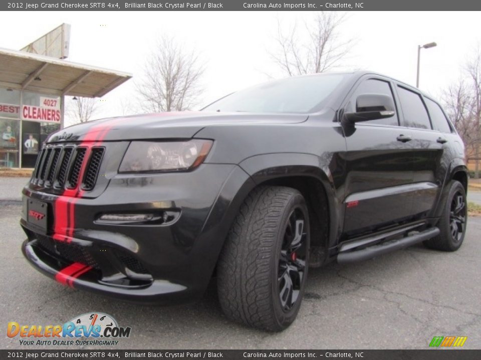 2012 Jeep Grand Cherokee SRT8 4x4 Brilliant Black Crystal Pearl / Black Photo #6