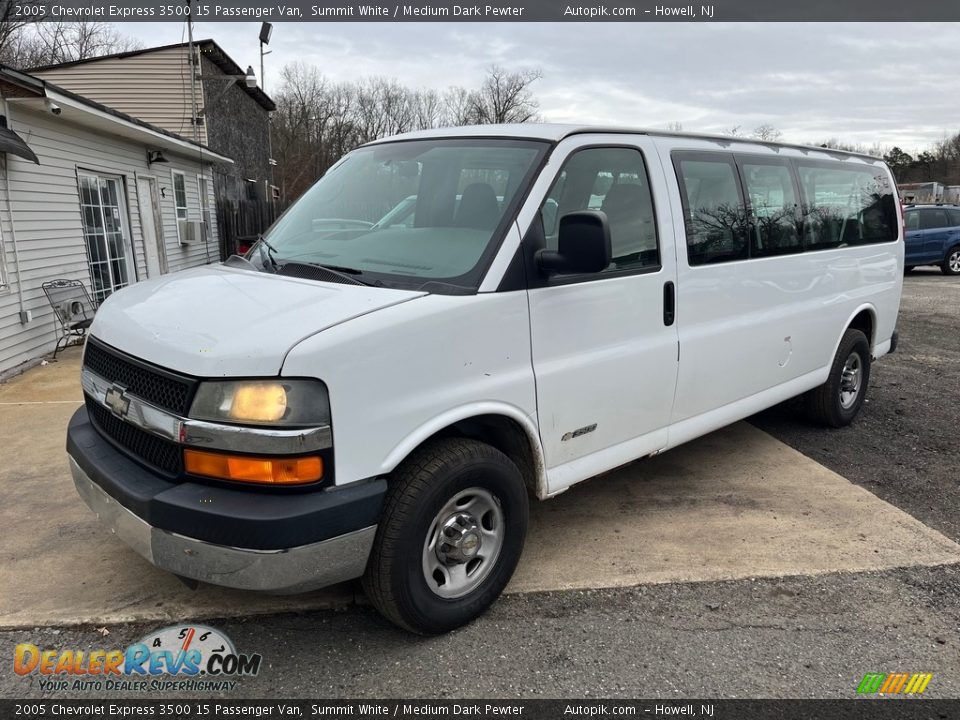 2005 Chevrolet Express 3500 15 Passenger Van Summit White / Medium Dark Pewter Photo #1