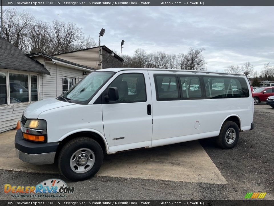 2005 Chevrolet Express 3500 15 Passenger Van Summit White / Medium Dark Pewter Photo #2