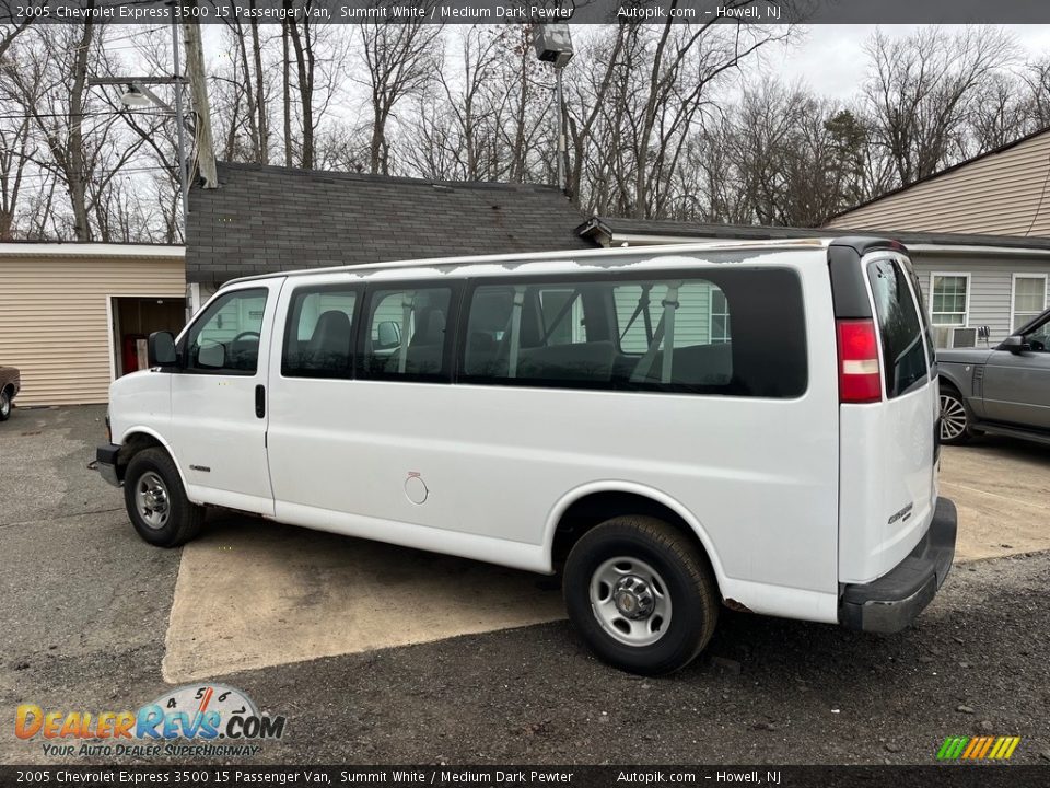 2005 Chevrolet Express 3500 15 Passenger Van Summit White / Medium Dark Pewter Photo #4