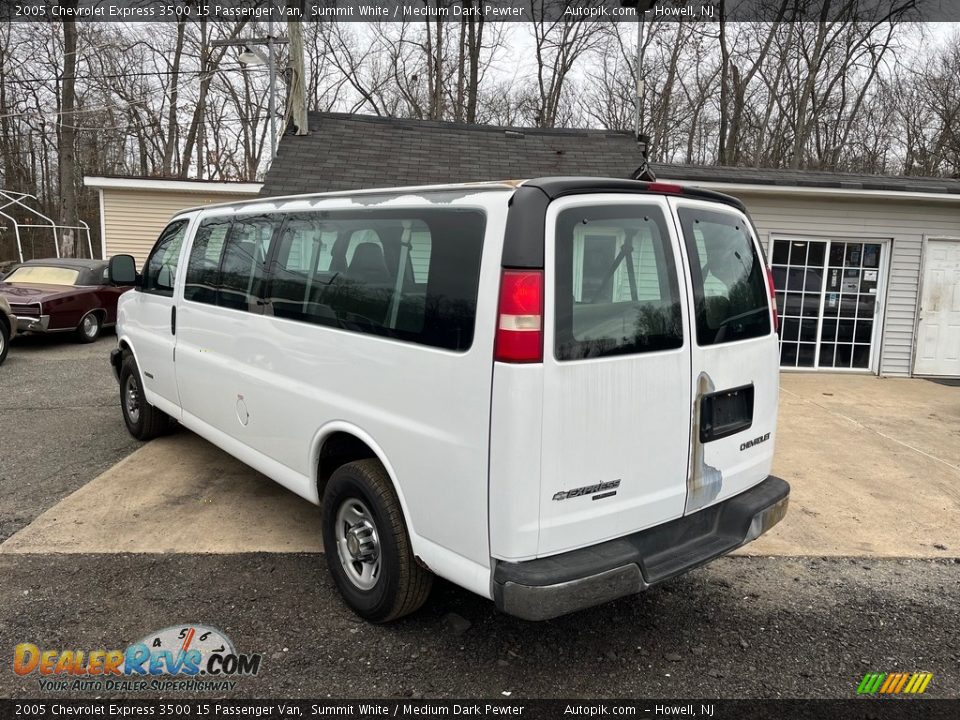 2005 Chevrolet Express 3500 15 Passenger Van Summit White / Medium Dark Pewter Photo #6