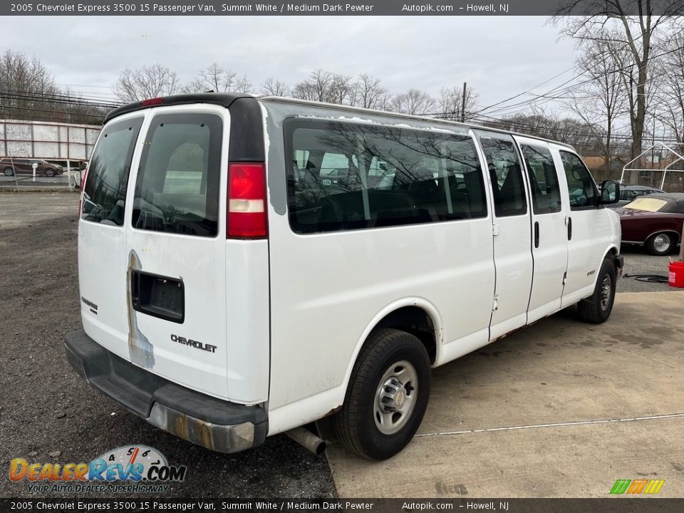 2005 Chevrolet Express 3500 15 Passenger Van Summit White / Medium Dark Pewter Photo #7