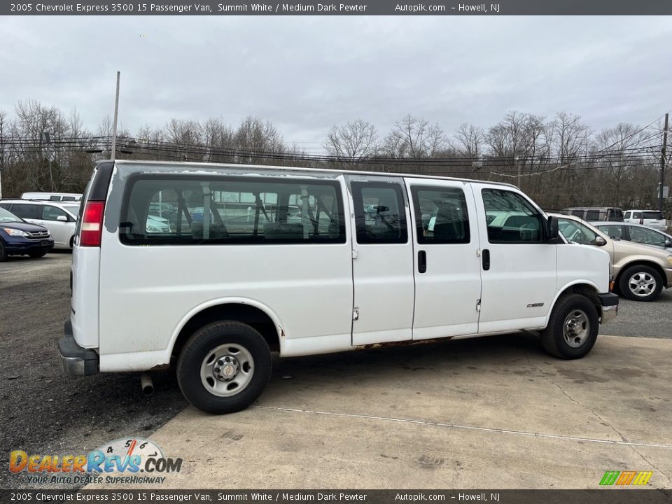 2005 Chevrolet Express 3500 15 Passenger Van Summit White / Medium Dark Pewter Photo #8