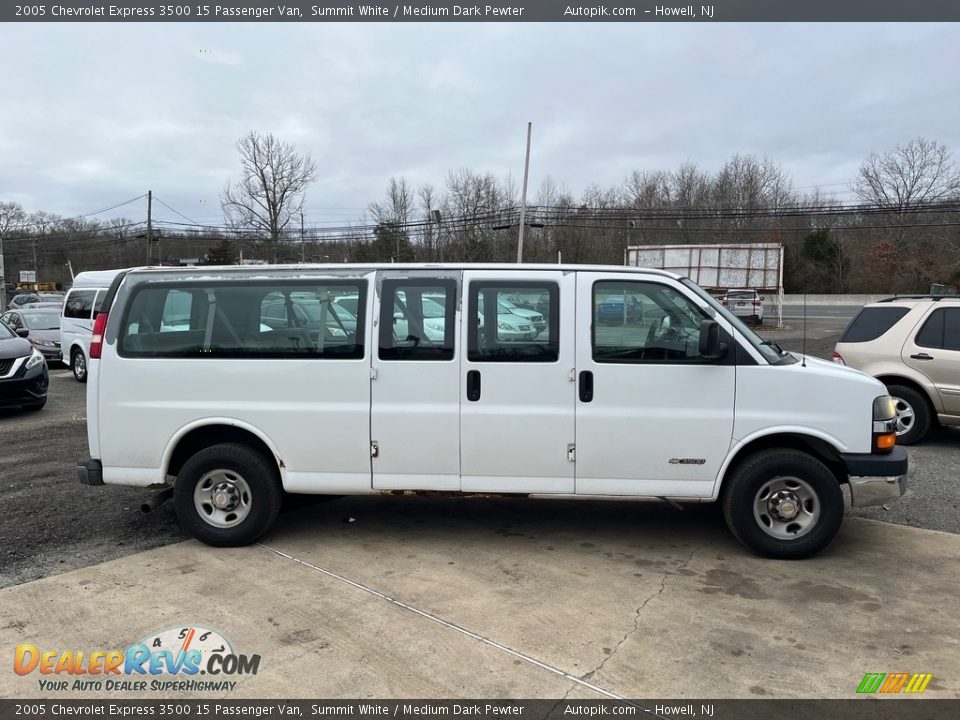 2005 Chevrolet Express 3500 15 Passenger Van Summit White / Medium Dark Pewter Photo #9