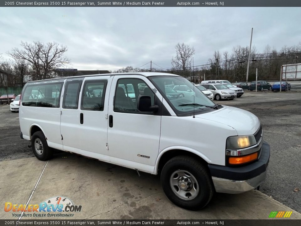 2005 Chevrolet Express 3500 15 Passenger Van Summit White / Medium Dark Pewter Photo #10