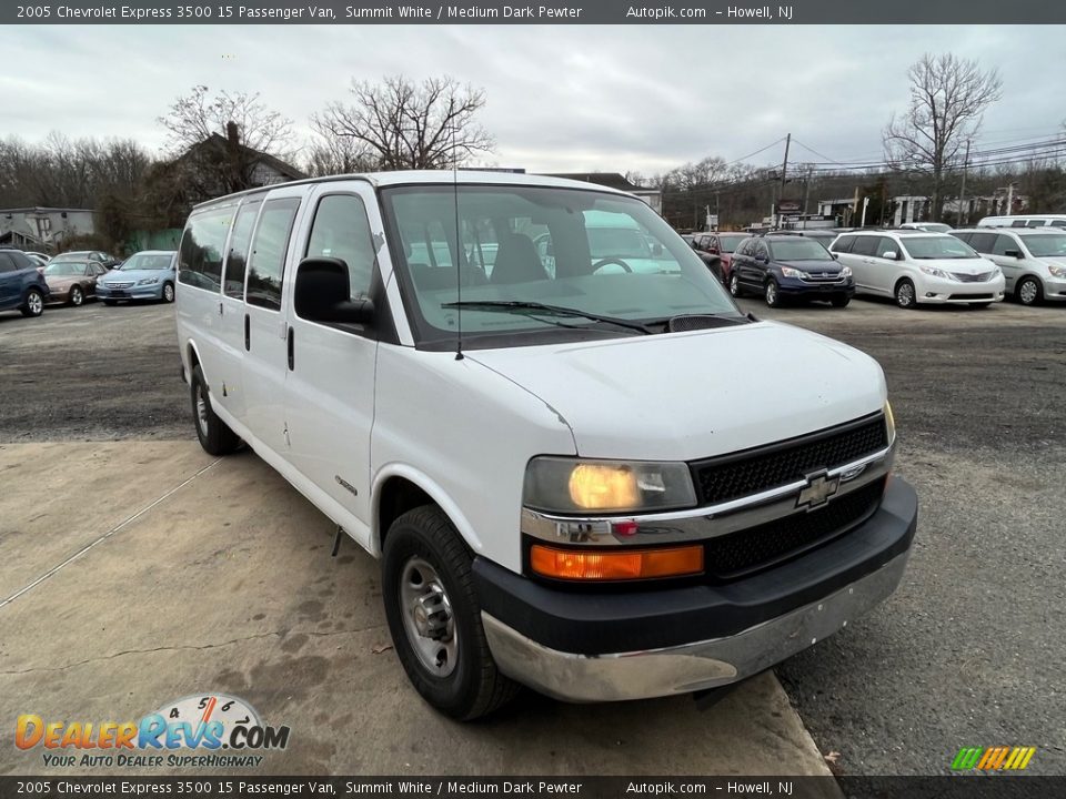 2005 Chevrolet Express 3500 15 Passenger Van Summit White / Medium Dark Pewter Photo #11