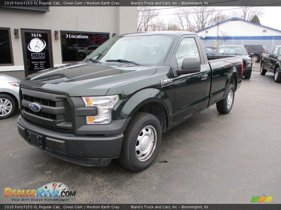 2016 Ford F150 XL Regular Cab Green Gem / Medium Earth Gray Photo #2