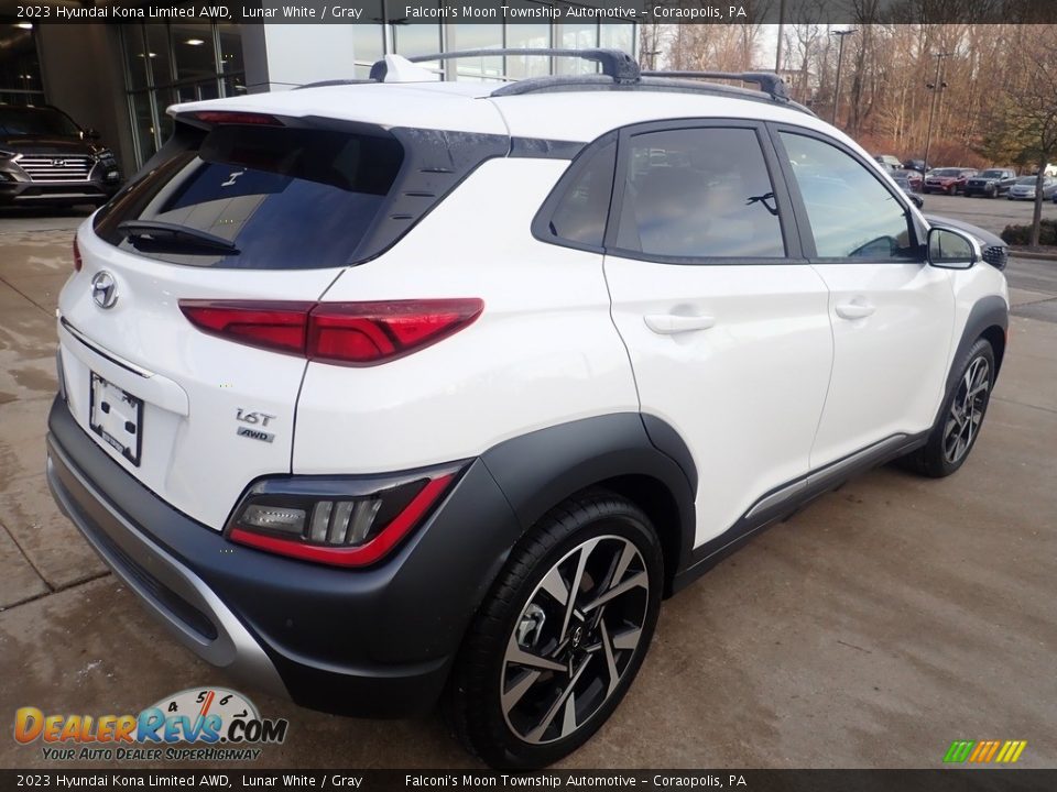 2023 Hyundai Kona Limited AWD Lunar White / Gray Photo #2