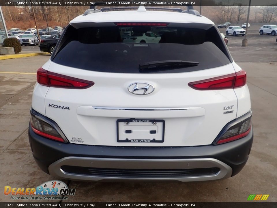 2023 Hyundai Kona Limited AWD Lunar White / Gray Photo #3