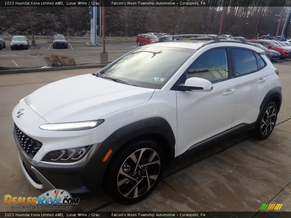 2023 Hyundai Kona Limited AWD Lunar White / Gray Photo #7