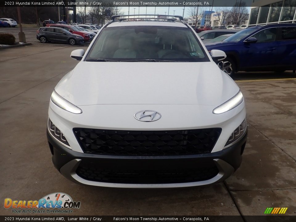 2023 Hyundai Kona Limited AWD Lunar White / Gray Photo #8