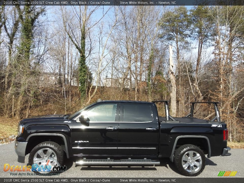 2018 GMC Sierra 1500 SLT Crew Cab 4WD Onyx Black / Cocoa/­Dune Photo #1