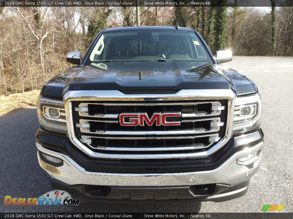 2018 GMC Sierra 1500 SLT Crew Cab 4WD Onyx Black / Cocoa/­Dune Photo #3