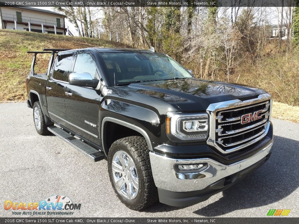 2018 GMC Sierra 1500 SLT Crew Cab 4WD Onyx Black / Cocoa/­Dune Photo #5