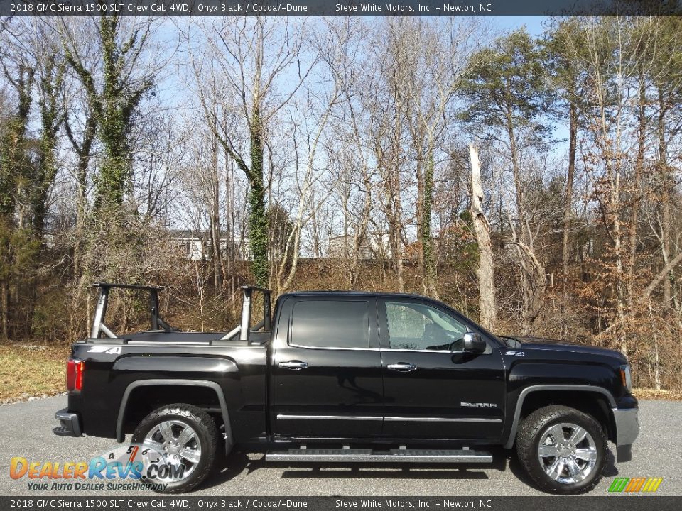 2018 GMC Sierra 1500 SLT Crew Cab 4WD Onyx Black / Cocoa/­Dune Photo #7