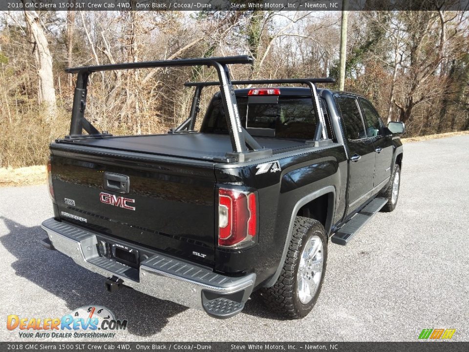 2018 GMC Sierra 1500 SLT Crew Cab 4WD Onyx Black / Cocoa/­Dune Photo #8