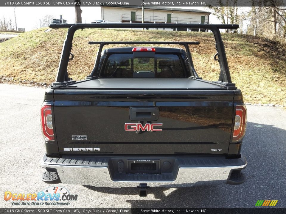2018 GMC Sierra 1500 SLT Crew Cab 4WD Onyx Black / Cocoa/­Dune Photo #9