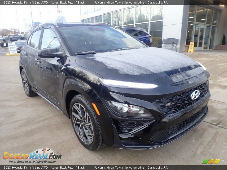 2023 Hyundai Kona N Line AWD Abyss Black Pearl / Black Photo #9