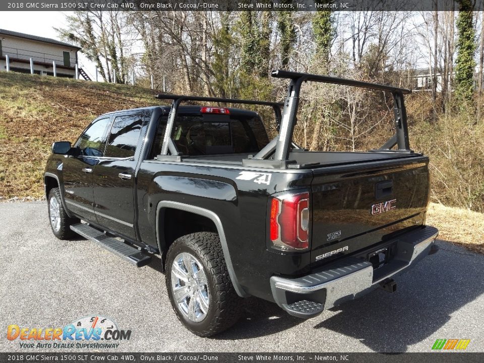 2018 GMC Sierra 1500 SLT Crew Cab 4WD Onyx Black / Cocoa/­Dune Photo #12