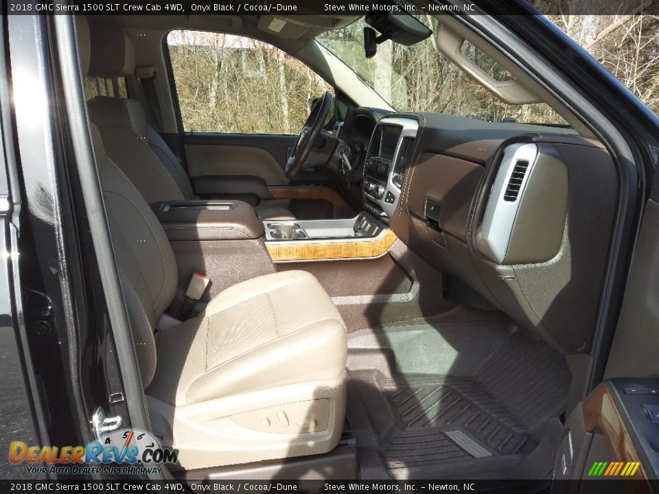 2018 GMC Sierra 1500 SLT Crew Cab 4WD Onyx Black / Cocoa/­Dune Photo #19