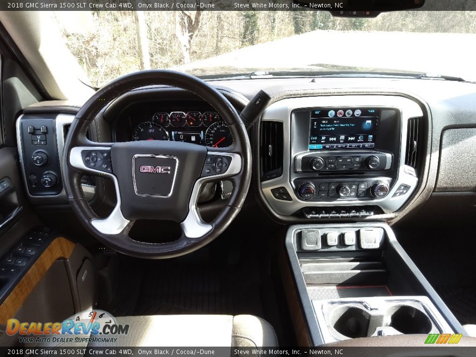 2018 GMC Sierra 1500 SLT Crew Cab 4WD Onyx Black / Cocoa/­Dune Photo #20