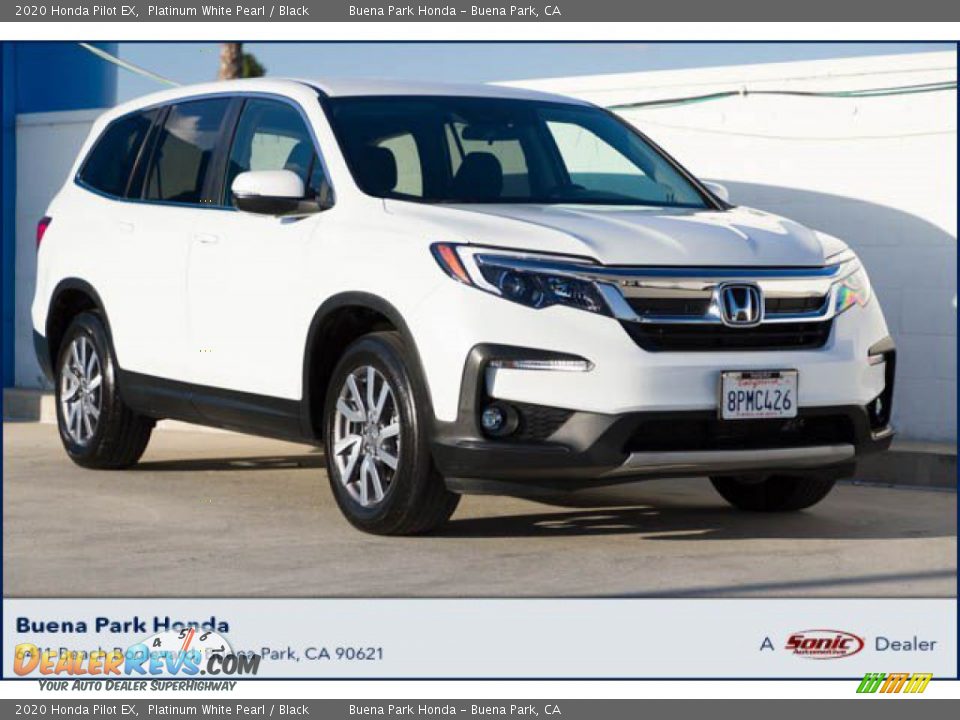 2020 Honda Pilot EX Platinum White Pearl / Black Photo #1