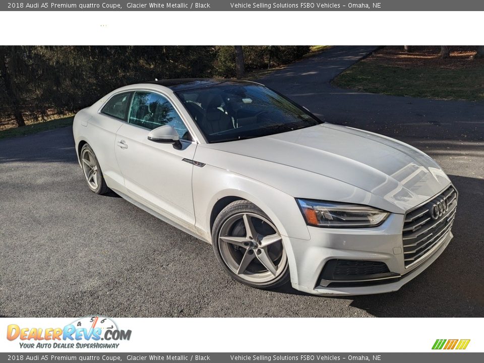 2018 Audi A5 Premium quattro Coupe Glacier White Metallic / Black Photo #2