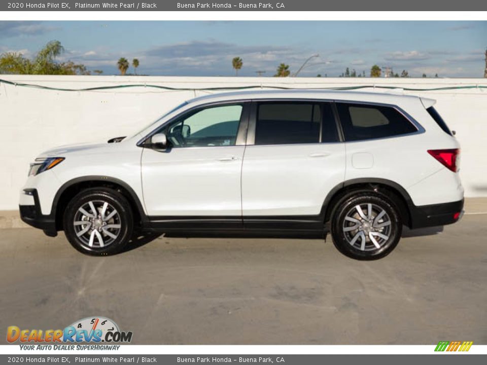 2020 Honda Pilot EX Platinum White Pearl / Black Photo #8