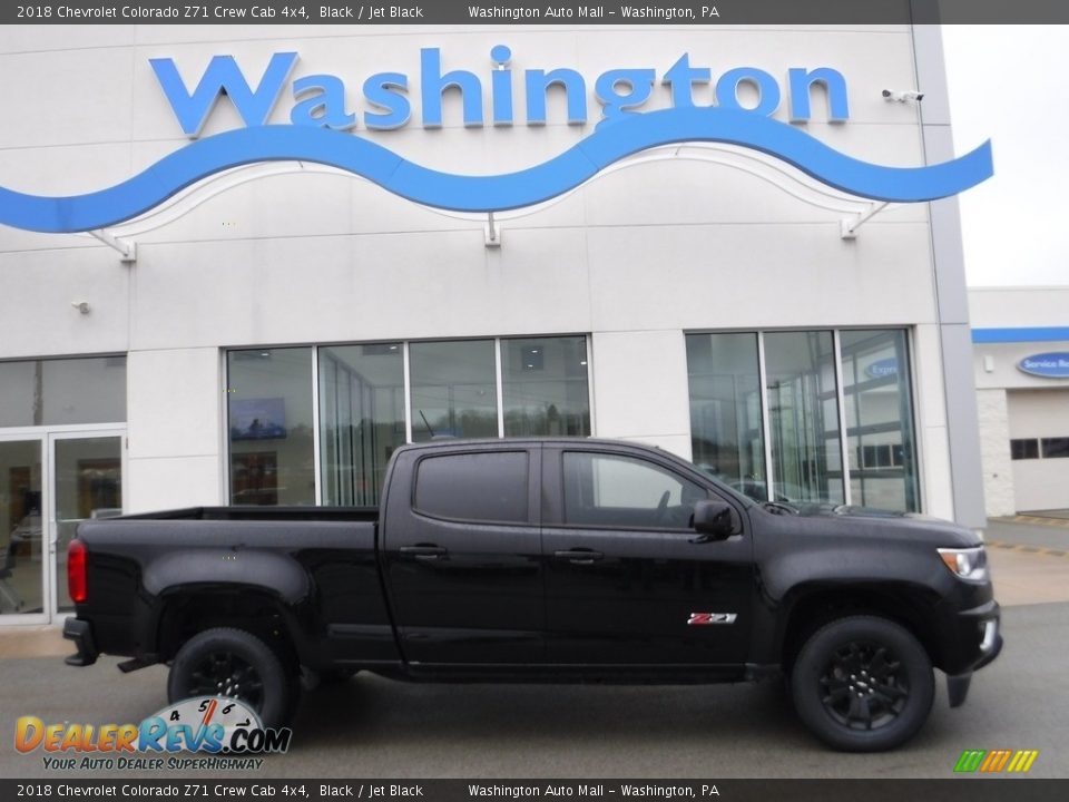 2018 Chevrolet Colorado Z71 Crew Cab 4x4 Black / Jet Black Photo #2