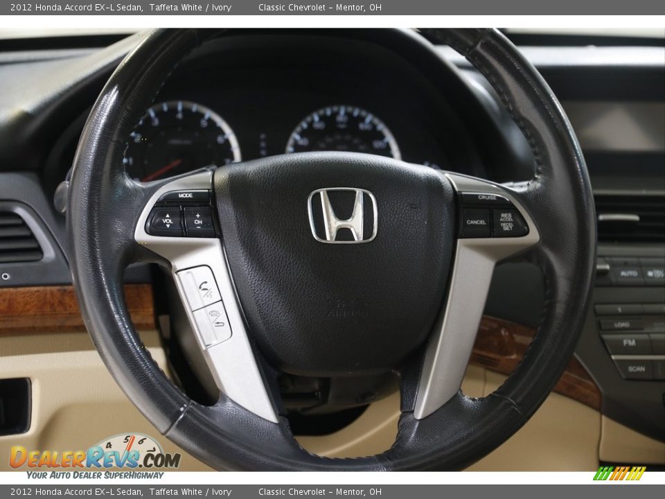 2012 Honda Accord EX-L Sedan Taffeta White / Ivory Photo #7
