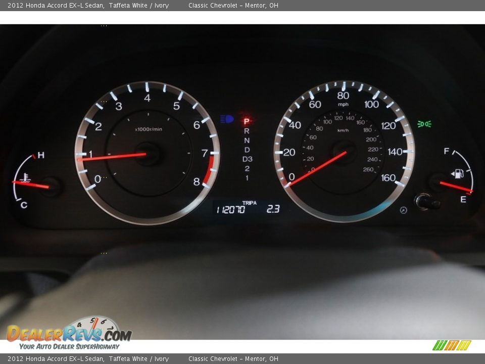 2012 Honda Accord EX-L Sedan Taffeta White / Ivory Photo #8