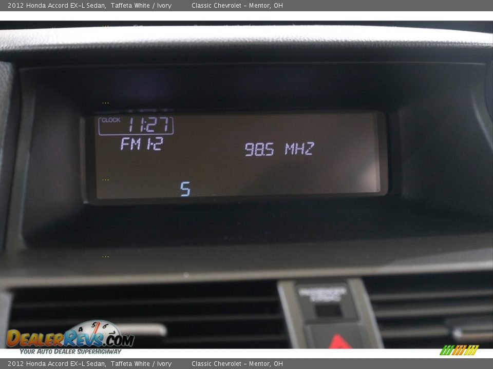 2012 Honda Accord EX-L Sedan Taffeta White / Ivory Photo #9