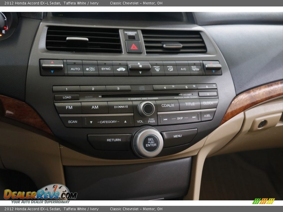 2012 Honda Accord EX-L Sedan Taffeta White / Ivory Photo #10