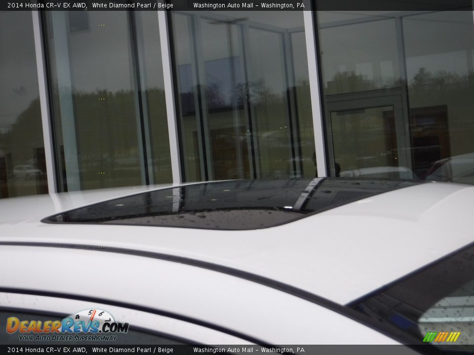 2014 Honda CR-V EX AWD White Diamond Pearl / Beige Photo #3