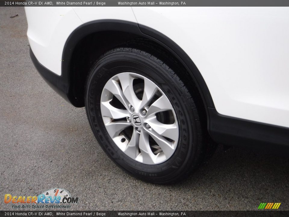 2014 Honda CR-V EX AWD White Diamond Pearl / Beige Photo #4
