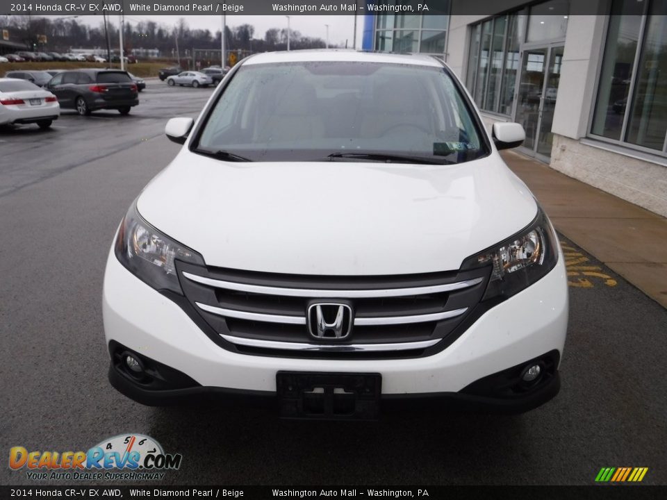 2014 Honda CR-V EX AWD White Diamond Pearl / Beige Photo #5
