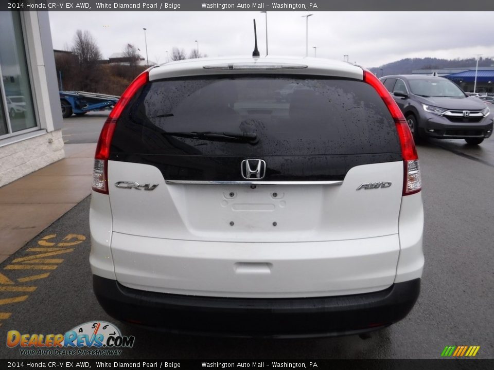 2014 Honda CR-V EX AWD White Diamond Pearl / Beige Photo #8