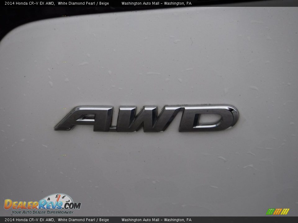 2014 Honda CR-V EX AWD White Diamond Pearl / Beige Photo #10