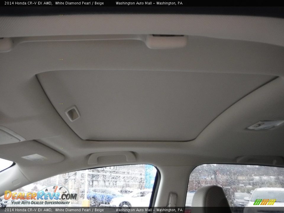 2014 Honda CR-V EX AWD White Diamond Pearl / Beige Photo #11