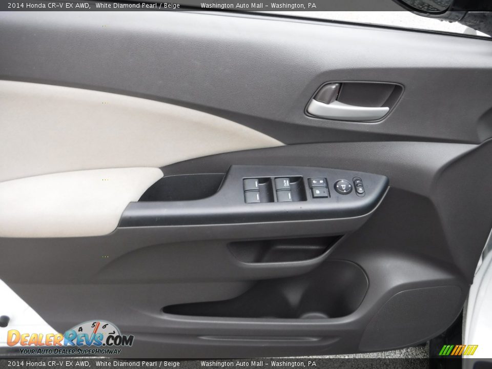 2014 Honda CR-V EX AWD White Diamond Pearl / Beige Photo #14