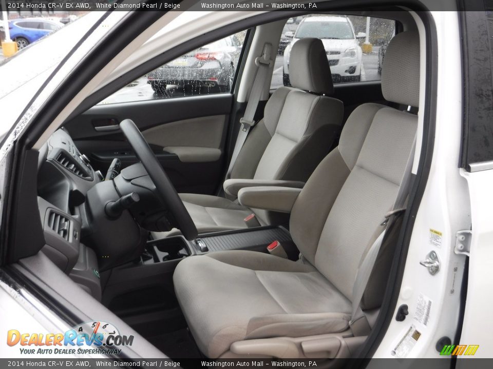 2014 Honda CR-V EX AWD White Diamond Pearl / Beige Photo #15