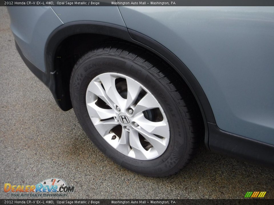 2012 Honda CR-V EX-L 4WD Opal Sage Metallic / Beige Photo #4